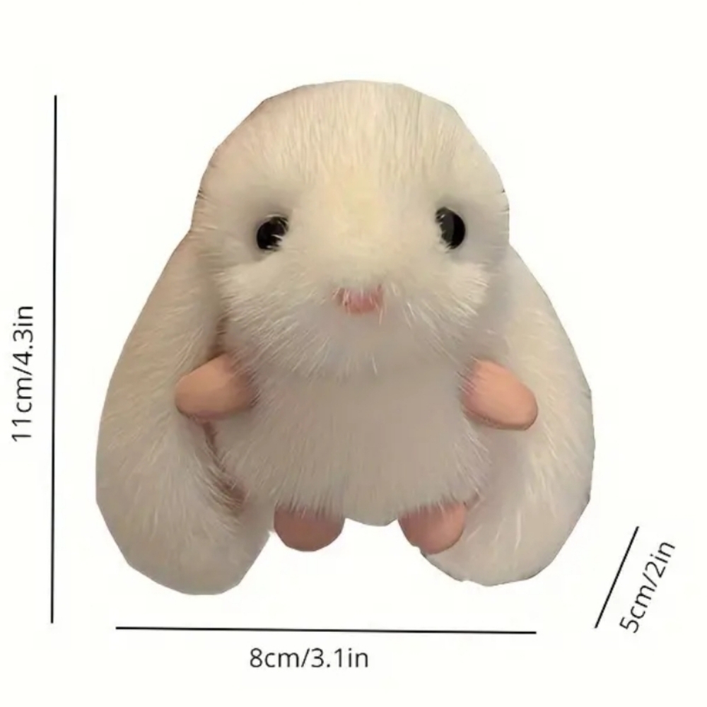 Plush Bunny Rabbit Keychain or Purse Charm - Picture 6 of 6